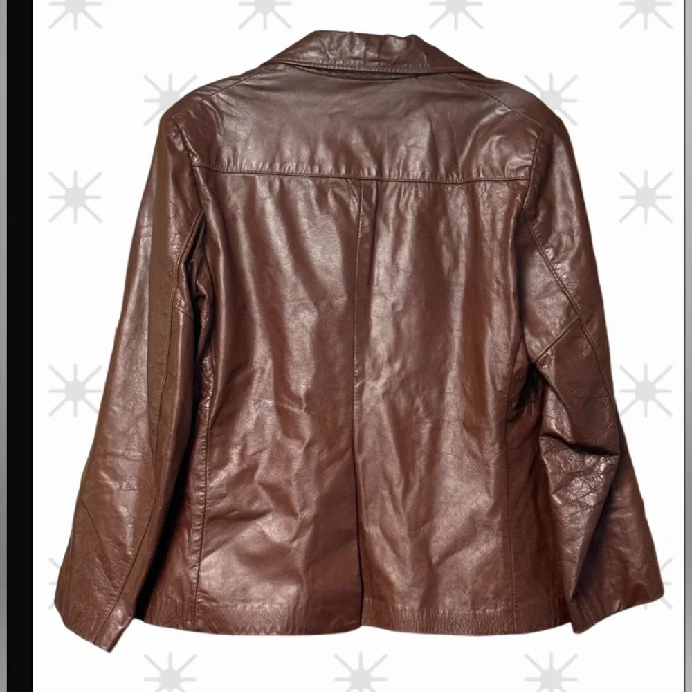 Vintage The Leather Shop (Sears) Leather Western Cut Jacket